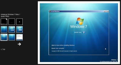 Galeria z instalacji Windows 7 Beta 1 (build 7000)